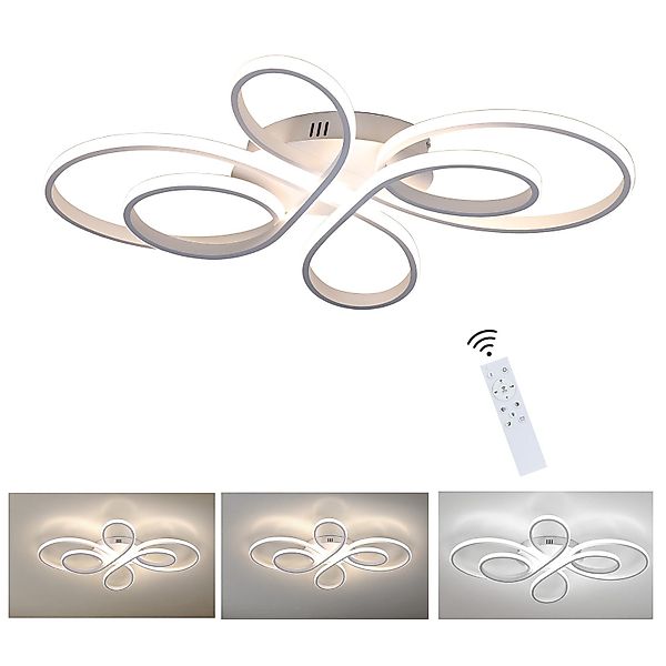 Nettlife LED Deckenleuchte Wohnzimmer Schwarz Dimmbar günstig online kaufen