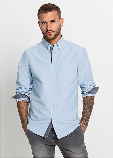 bonprix Langarmhemd "Oxford-Businesshemd aus reiner Baumwolle, Regular Fit" günstig online kaufen