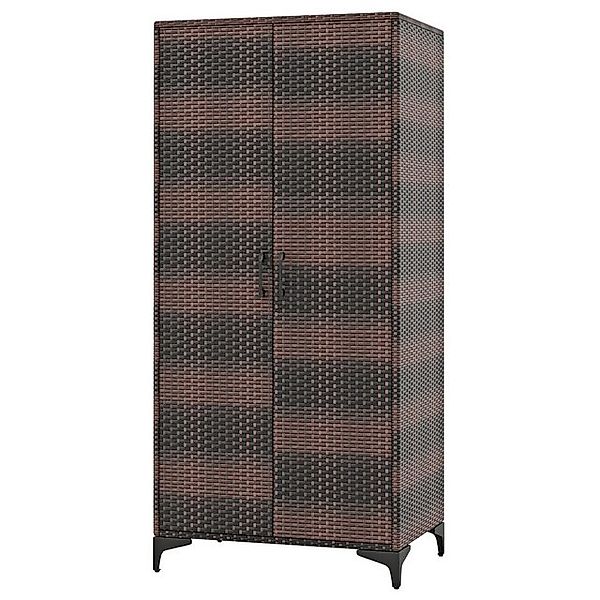 KOMFOTTEU Kleiderschrank Garderobenschrank aus PE-Rattan mit günstig online kaufen