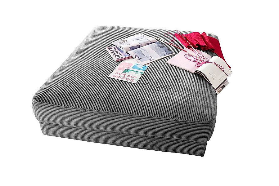 KAWOLA Hocker MADELINE, Big Hocker Polsterhocker Cord verschiedene Farben günstig online kaufen