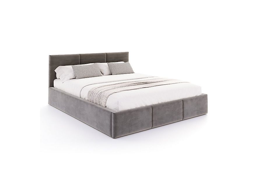 FDM Polsterbett AMBER modern mit Bettkasten MADE IN EU - mit Trinity Velour günstig online kaufen