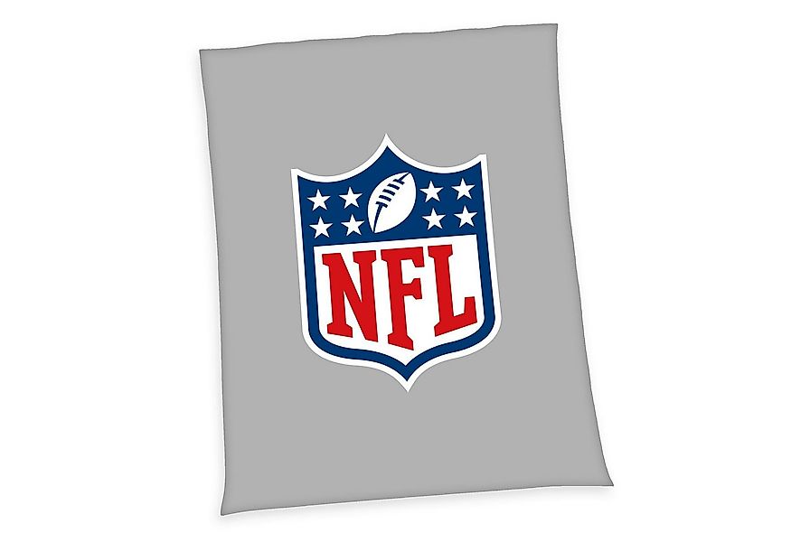Wohndecke 150x200cm, NFL American Football Grau, Herding, flauschig und mit günstig online kaufen