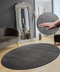 the carpet Teppich "Relax" oval 16 mm Höhe waschbarer Wohnzimmer Teppich mo günstig online kaufen