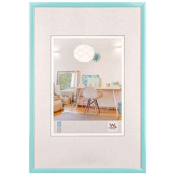walther design New Lifestyle Kunststoff Bilderrahmen 18x24 cm  Türkis KV824 günstig online kaufen