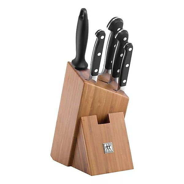 Zwilling Kochmesser Pro Messerblock aus Bambus Set 6-tlg. 225x115x335 mm günstig online kaufen