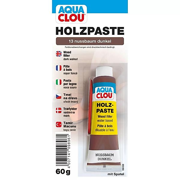 Clou Holzpaste wasserverdünnbar Nussbaum Dunkel 60 g günstig online kaufen