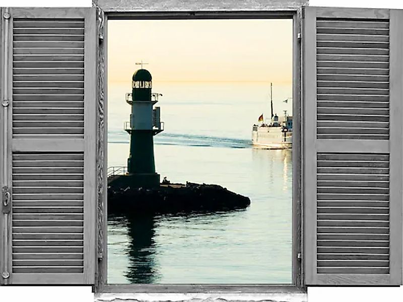 queence Wandtattoo »Leuchtturm« Wandsticker, Wandbild, selbstklebend, 3D, F günstig online kaufen