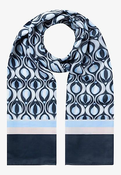 Schal mit grafischem Print, marine/hellblau, Frühjahrs-Kollektion günstig online kaufen