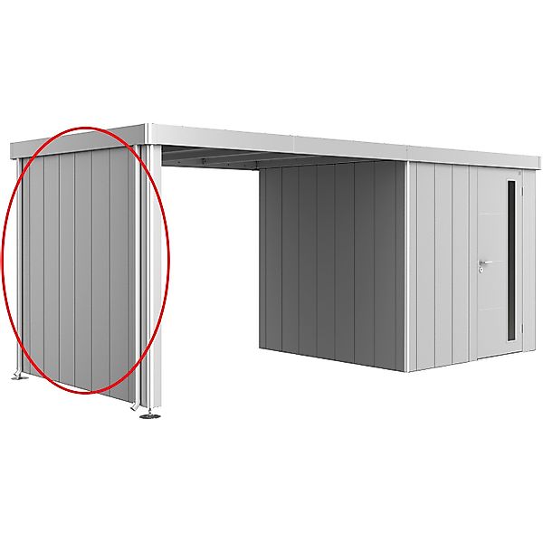 Biohort Seitenwand für Seitendach Gerätehaus Neo Gr. 2A/2B/2C/2D Silber-Met günstig online kaufen