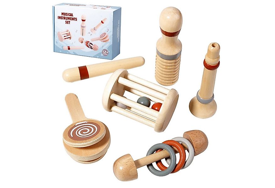 CLTYQ Spielzeug-Musikinstrument Montessori Baby Spielzeug 5pc Holzspielzeug günstig online kaufen