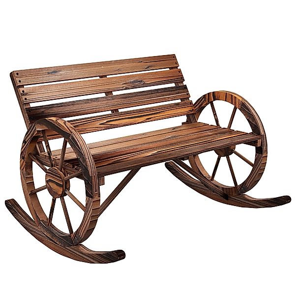 Outsunny Schaukelstuhl Schaukelbank aus Holz, Schwingbank günstig online kaufen