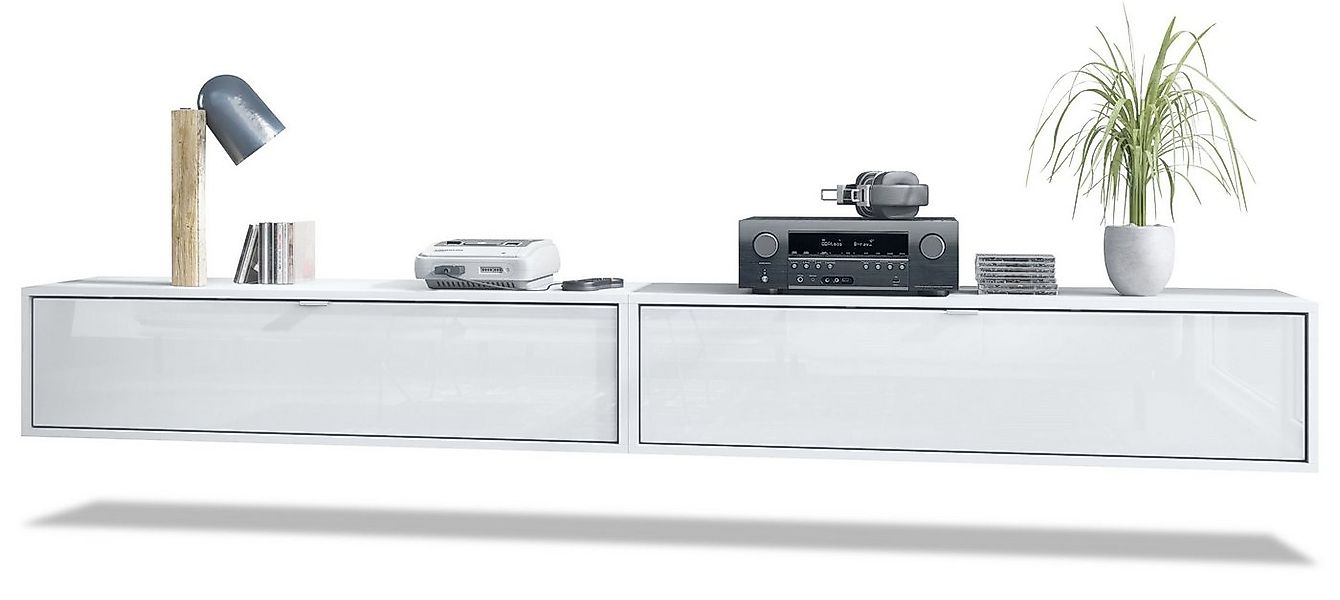 Vladon Lowboard Lana 1200 (2er-Set Tv-Kommode, mit Klappe dahinter 3 Fächer günstig online kaufen