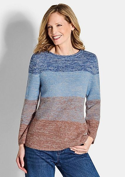 GOLDNER Strickpullover Langarm Blockstreifenpullover, Melange Streifenpullo günstig online kaufen