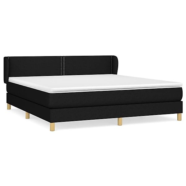 vidaXL Boxspringbett mit Matratze Schwarz 180x200 cm Stoff1378987 günstig online kaufen