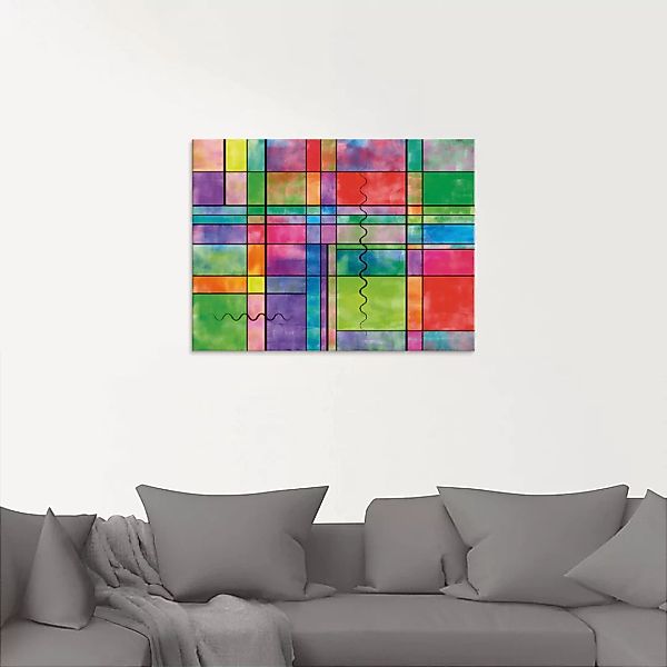 Artland Glasbild »Bunt Abstrakt«, Muster, (1 St.) günstig online kaufen