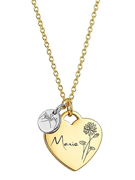 BS Schmuckdesign Kette mit Anhänger mit Gravur Damen Halskette personalisie günstig online kaufen