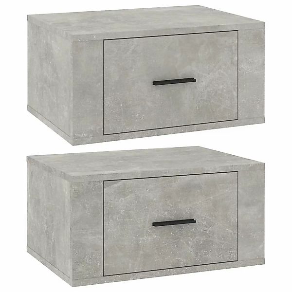 Vidaxl Wand-nachttische 2 Stk. Betongrau 50x36x25 Cm günstig online kaufen
