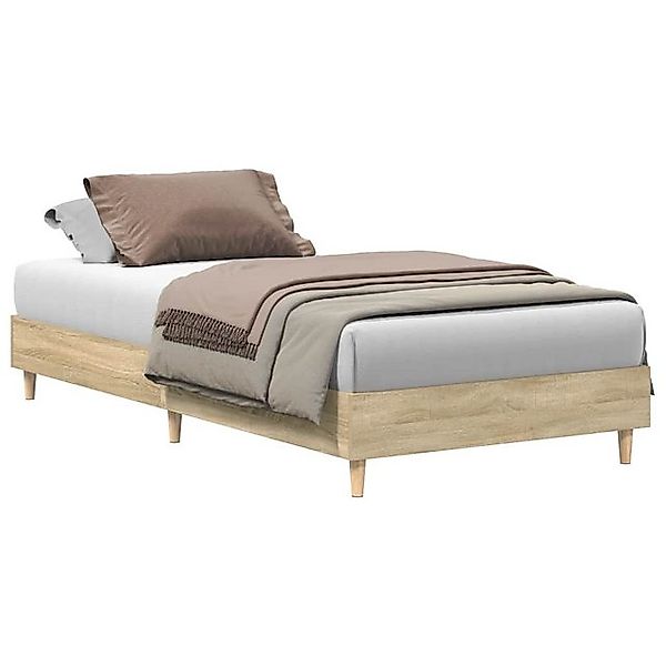 vidaXL Bett, Bettgestell ohne Matratze Sonoma-Eiche 90x190 cm Holzwerkstoff günstig online kaufen