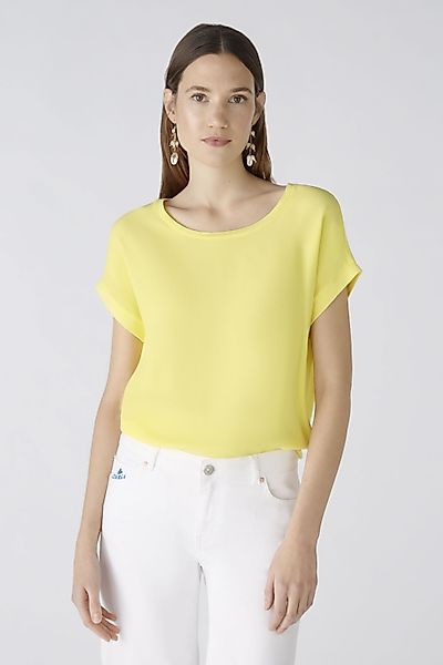 Oui Kurzarmbluse AYANO Blusenshirt 100% Viskosepatch günstig online kaufen