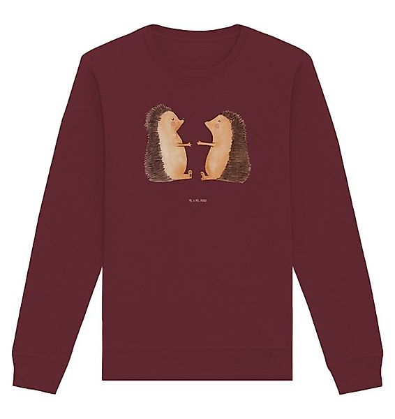 Mr. & Mrs. Panda Longpullover Igel Liebe Größe L - Burgundy - Geschenk, Jah günstig online kaufen
