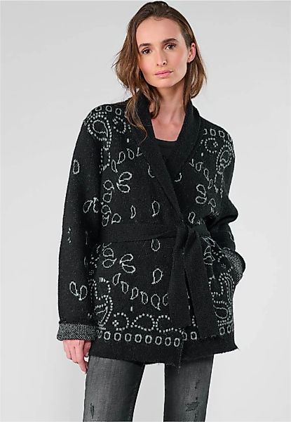 Le Temps Des Cerises Strickjacke "BAO", mit schönem Allover-Muster günstig online kaufen