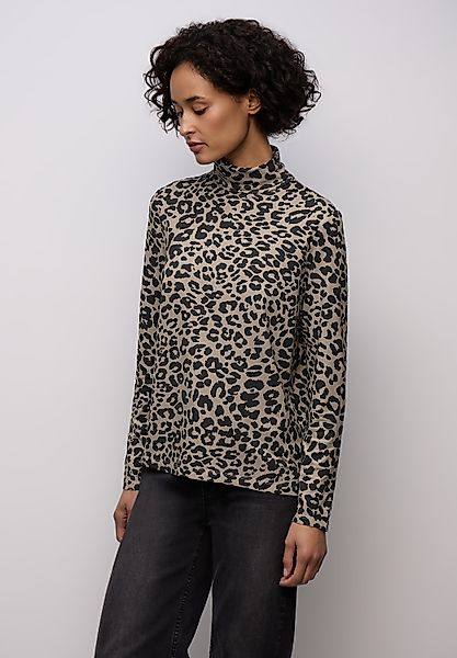 STREET ONE Rollkragenshirt mit Leoprint günstig online kaufen