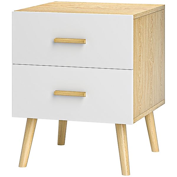 HOMCOM Nachttisch mit 2 Schubladen aus Holz, Nachttisch für Schlafzimmer, W günstig online kaufen
