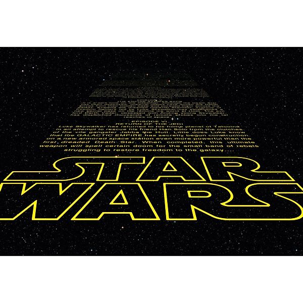 Disney Fototapete Star Wars Schwarz und Gelb 368 x 254 cm 612226 günstig online kaufen