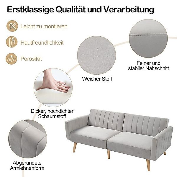 HAUSS SPOLE Schlafsofa 2-in-1-Sofa & Schlafsofa, Rückenlehne 3-fach klappba günstig online kaufen
