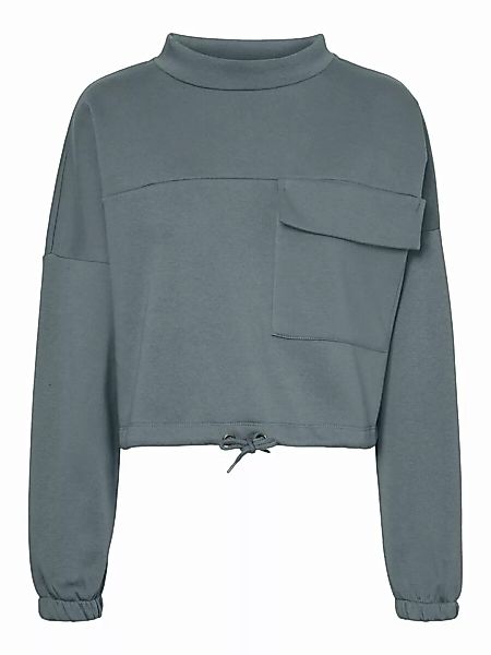 NOISY MAY Hoher Kragen Sweatshirt Damen Blau günstig online kaufen
