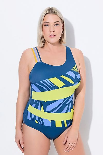 Ulla Popken Badeanzug Badeanzug Colorblocking 3er-Träger günstig online kaufen