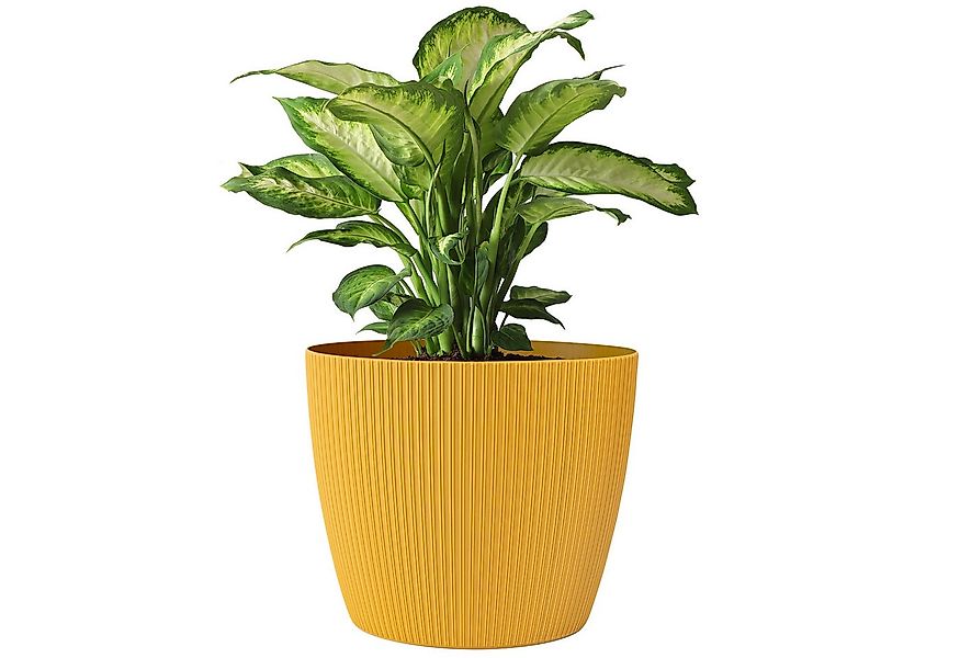 KONZEPT Blumentopf 5,2 l, gerillte Struktur 22 cm, Übertöpfe für Zimmerpfla günstig online kaufen