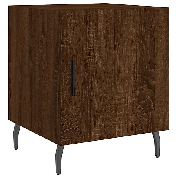 vidaXL Nachttisch Braun Eichen-Optik 40x40x50 cm Holzwerkstoff Modell 2 günstig online kaufen