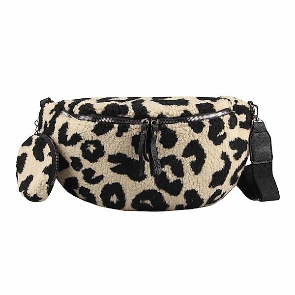 ITALYSHOP24 Bauchtasche Damen LEOPARDEN-PRINT Tasche Teddyfell günstig online kaufen