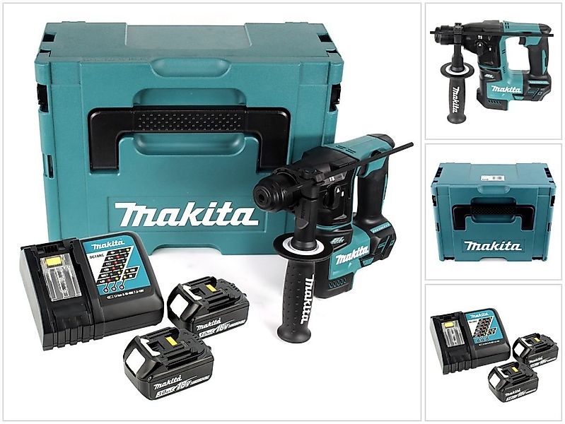 Makita Schlagbohrmaschine DHR 171 RFJ 18 V 2-stufig Brushless Akku Bohrhamm günstig online kaufen