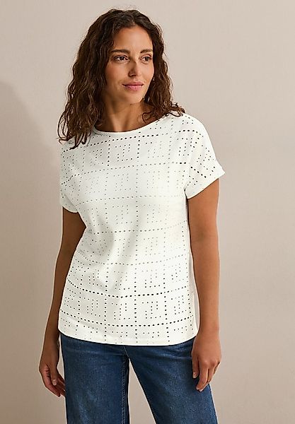 CECIL T-Shirt mit Lochmuster günstig online kaufen