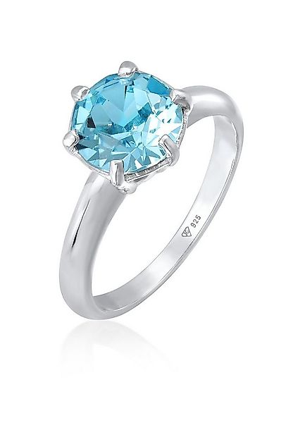 Elli Fingerring Solitär 925 Sterling Silber, mit Kristallen von Swarovski® günstig online kaufen