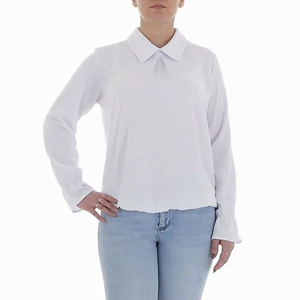 Ital-Design Langarmbluse Damen Elegant (85915892) Bluse in Weiß günstig online kaufen