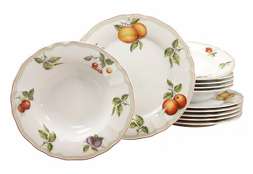 CreaTable Tafelservice »Teller Set, Geschirr-Set Flora Orchard« Service, Fr günstig online kaufen