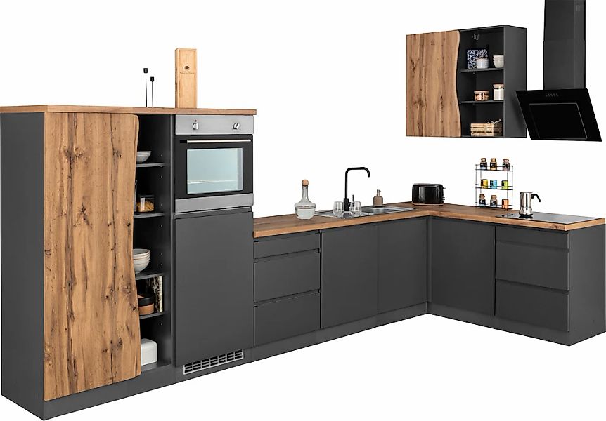 KOCHSTATION "KS-Bruneck" Stellbreite 380/180 cm breit, ohne E-Geräten, MDF günstig online kaufen