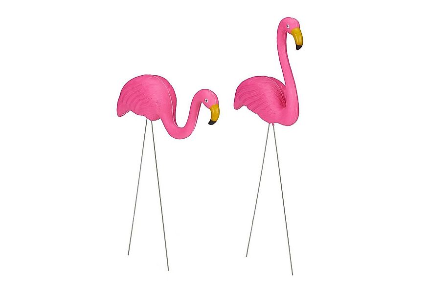 relaxdays Gartenfigur Flamingo Figur 2er Set günstig online kaufen