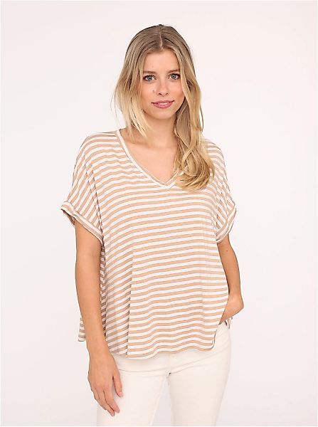 Zwillingsherz T-Shirt ""Maritime Streifen"" One Size, Kurzarm, V-Ausschnitt günstig online kaufen