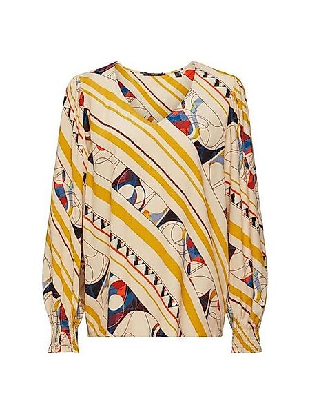 Esprit Collection Langarmbluse Gemusterte Bluse günstig online kaufen