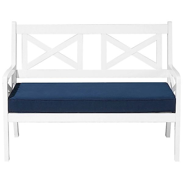 Beliani Gartenbank Weiss Blau 68x121x90 günstig online kaufen