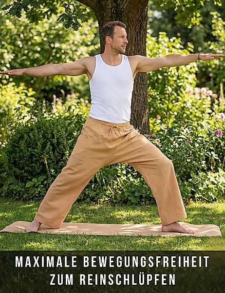 PANASIAM Wellnesshose Weite Baumwollhose mit Gummibund Schlupfhose im Stil günstig online kaufen