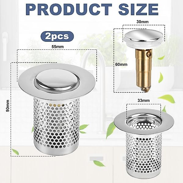 BlingBin Waschbeckenstöpsel Abflussfilter Edelstahl Waschbecken Stöpsel günstig online kaufen