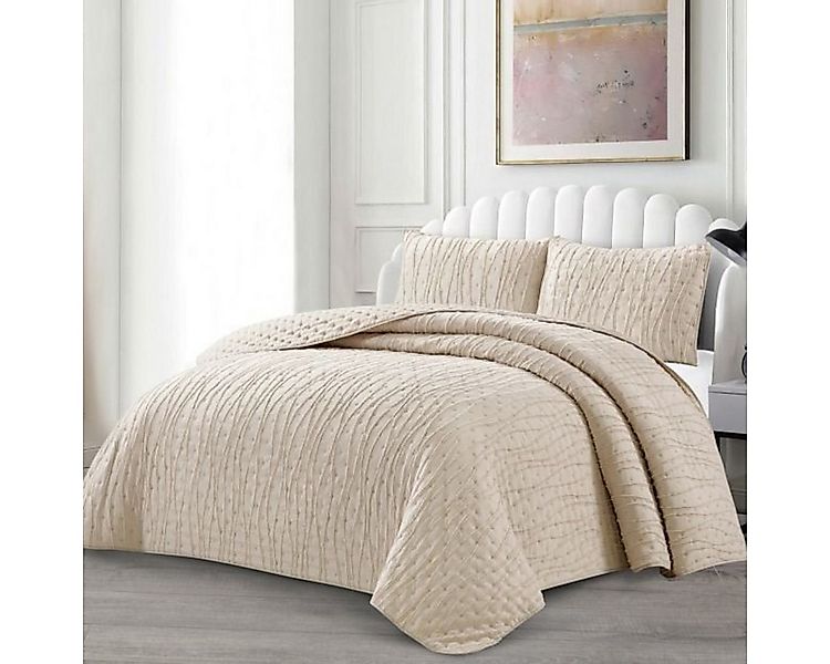 alesvelt Tagesdecke Set Ipek Überwurf Decke 3-Teilig 240x250 cm 2 Personen günstig online kaufen