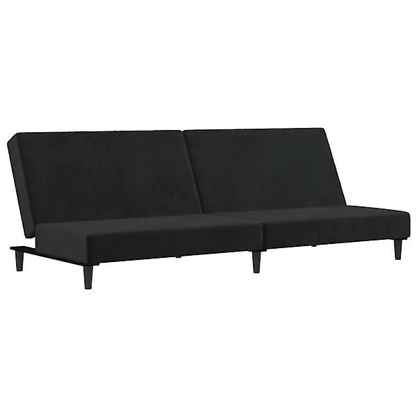 vidaXL Schlafsofa 2-Sitzer Schwarz Samt 375735 günstig online kaufen