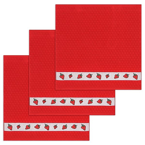 Kracht Geschirrtuch Erdbeere, (Set, 3-tlg., 3-teilig), günstig online kaufen