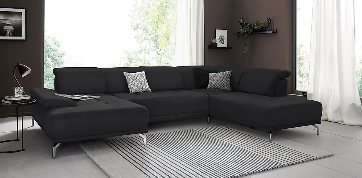 Home affaire Wohnlandschaft "Caluna" Inkl.Sitztiefenverstellung, wahlweise günstig online kaufen